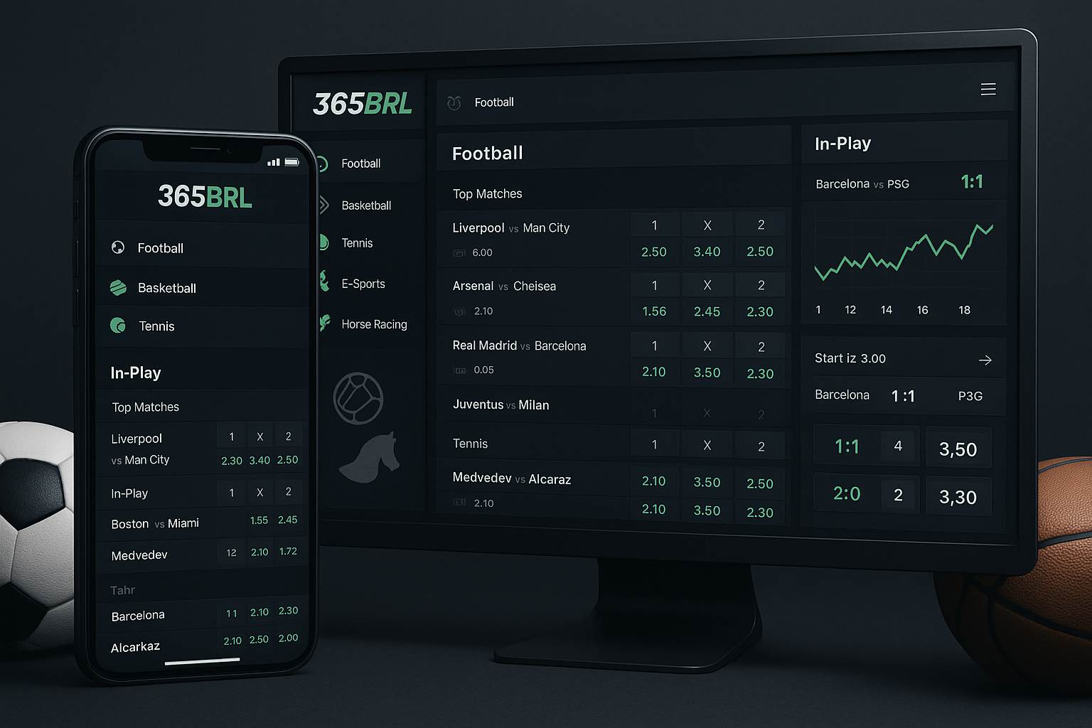 Aposte em apostas esportivas no cassino online 365BRL