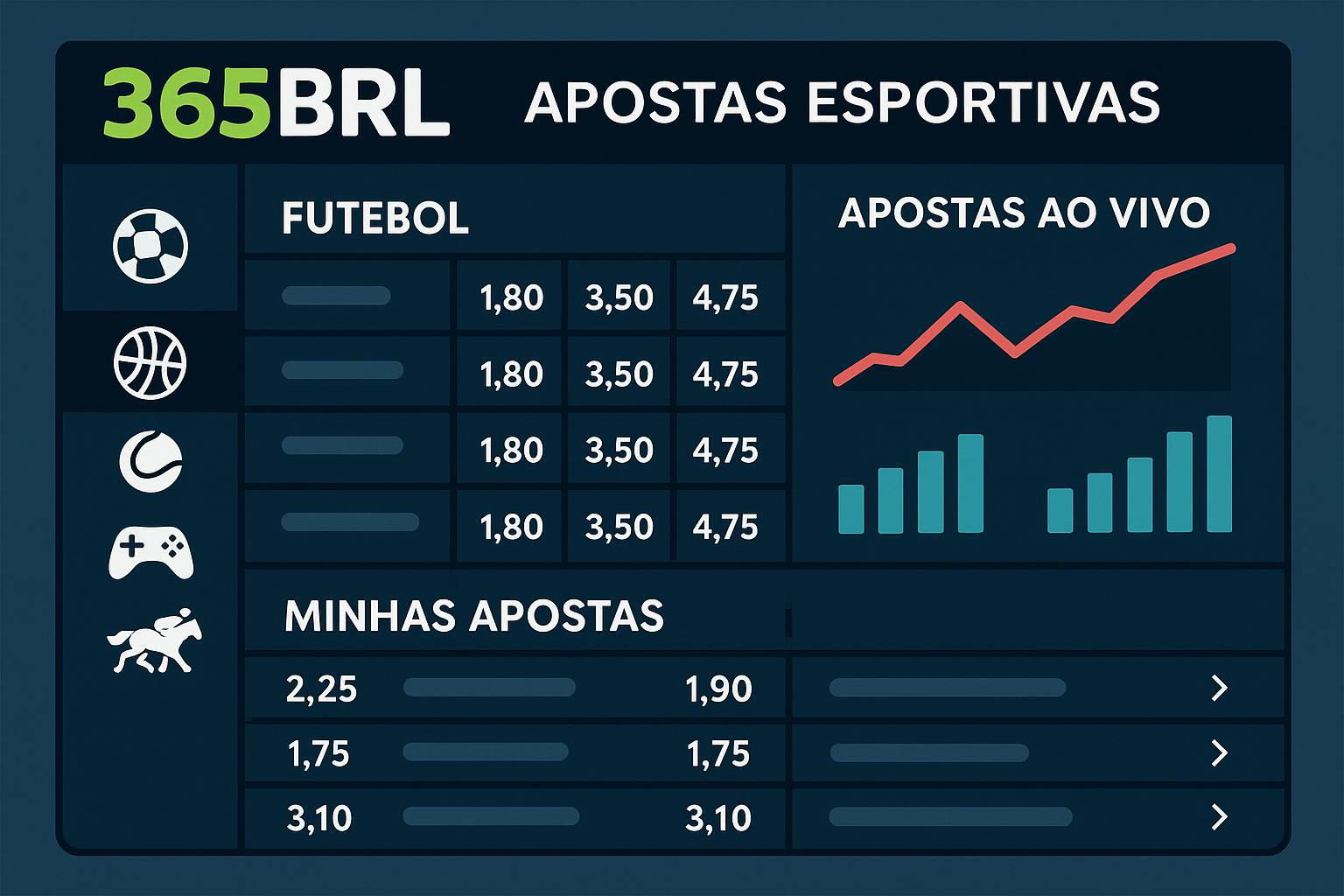 Apostas esportivas no cassino online 365BRL 