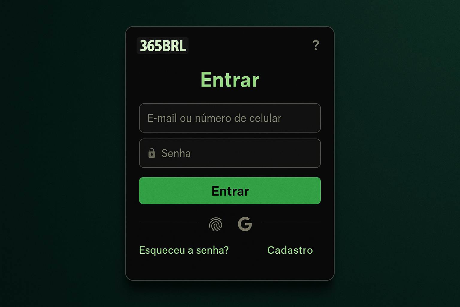 Registro na 365BRL  Garante Acesso a uma Vasta Seleção de jogo